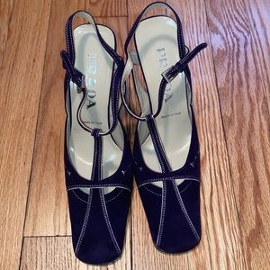 NWOT-Prada Suede Pumps, Size 36